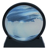 Homokkép műanyagból és üvegből, vízzel töltve – 17 × 19 × 4 cm