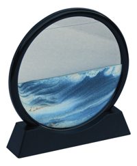 Homokkép műanyagból és üvegből, vízzel töltve – 17 × 19 × 4 cm