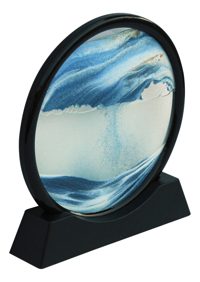 Homokkép műanyagból és üvegből, vízzel töltve – 17 × 19 × 4 cm