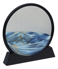 Homokkép műanyagból és üvegből, vízzel töltve – 26 × 27 × 4,5 cm