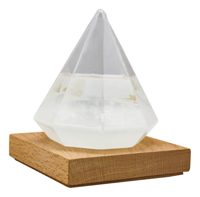 Gyémánt alakú viharüveg fa talpon – 13 cm