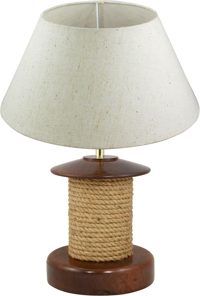 Kötéles fa lámpa, 230 V – 35 cm, búra nélkül