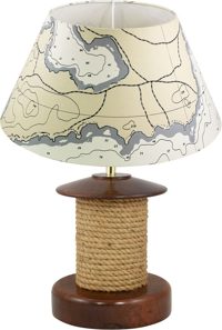Kötéles fa lámpa, 230 V – 35 cm, búra nélkül