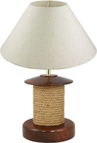 Kötéles fa lámpa, 230 V – 35 cm, búra nélkül