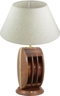 Hajócsiga lámpa fából, 230 V – 40 cm, búra nélkül