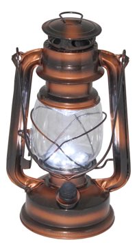Elemes LED viharlámpa vasból, bronz színű – 24,5 cm