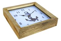 Falióra horgony motívummal mangófából – 30,5 × 30,5 × 6,5 cm