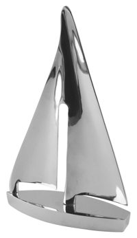 Vitorlás jacht nikkelezett alumíniumból – 31 cm