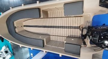 Ülőpárna készlet 5 részes, sötétszürke WHALY 400 csónakhoz