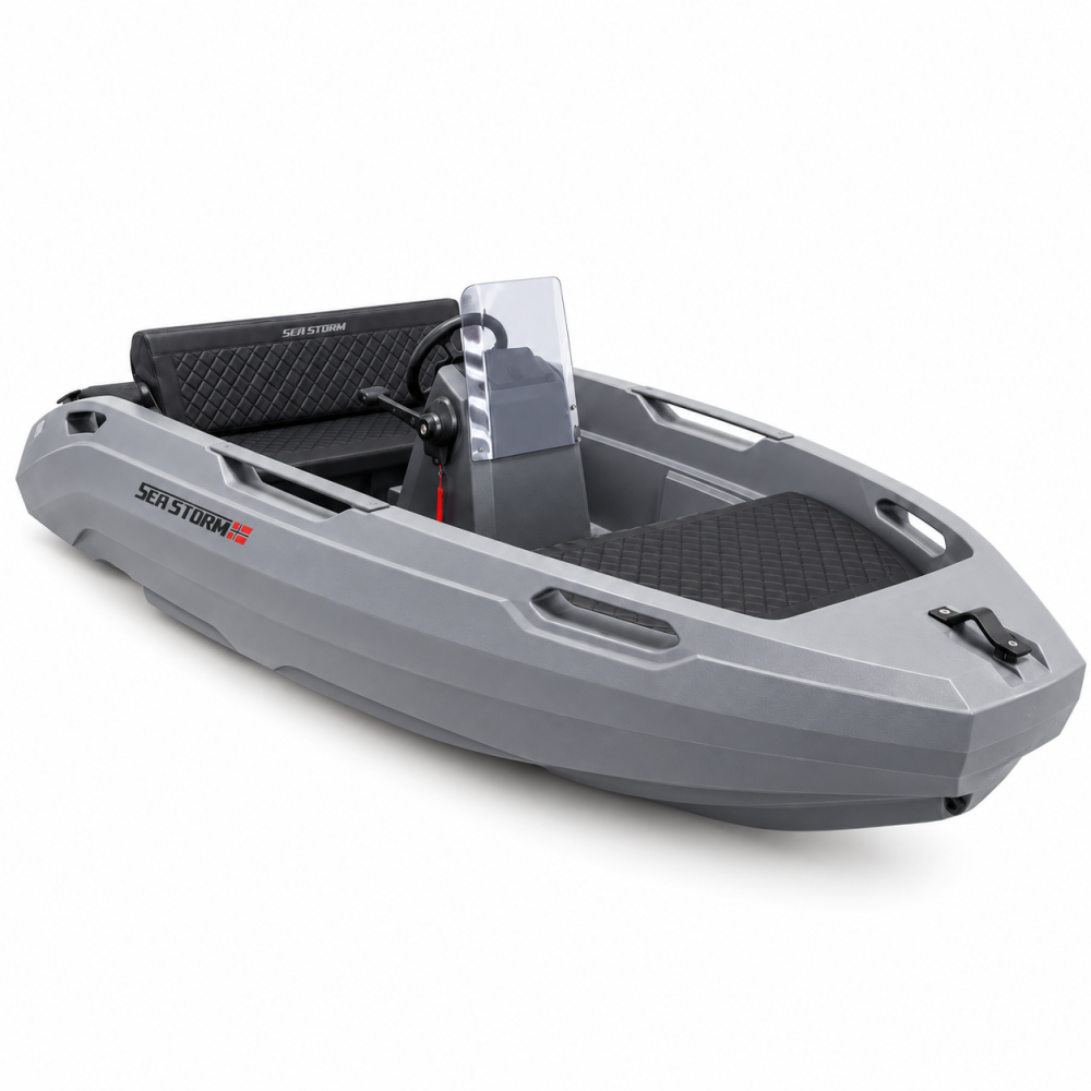 SEASTORM 13s HDPE Extra tartós műanyag csónak szürke – 400 cm
