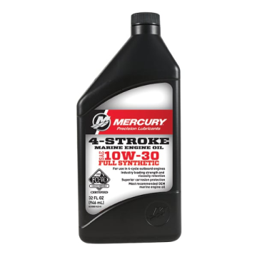 Mercury 10W-30 FourStroke Marine Engine Oil Full Synthetic – Négyütemű hajómotor olaj, teljesen szintetikus, 1 liter