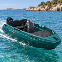 SEASTORM 13s HDPE Extra tartós műanyag csónak sötétzöld – 400 cm
