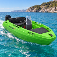 SEASTORM 13s HDPE Extra tartós műanyag csónak zöld – 400 cm