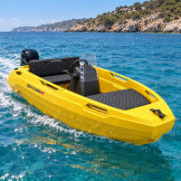 SEASTORM 13s HDPE Extra tartós műanyag csónak sárga – 400 cm