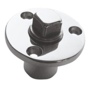 Lefolyónyílás dugóval, rozsdamentes acél, 25 mm - Image 1