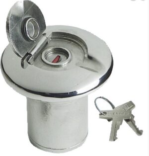 Zárható rozsdamentes acél benzinbetöltő csonk 38 mm - Image 1