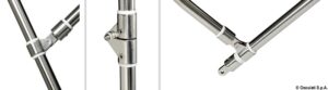 3-ágú sötétkék bimini rozsdamentes acélból - szélesség 200/210 cm, csőátmérő Ø25 mm - Image 4