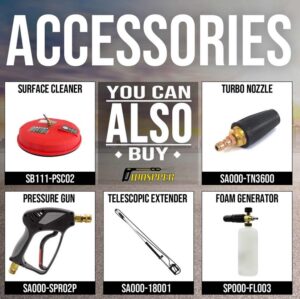 Waspper W3000HA benzinmotoros magasnyomású tisztító, Peggas, 5,2 LE, 207 bar / 3000 PSI - Image 9