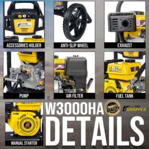 Waspper W3000HA benzinmotoros magasnyomású tisztító, Peggas, 5,2 LE, 207 bar / 3000 PSI - Image 10