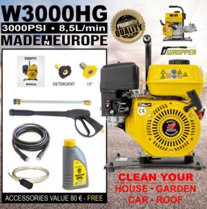 Waspper W3000HG benzinmotoros magasnyomású tisztító, Peggas, 5.2 LE, 207 bar / 3000 PSI - Image 3