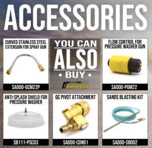 Waspper W3100VA benzinmotoros magasnyomású tisztító, Peggas, 4.3 LE, 213 bar / 3100 PSI - Image 8