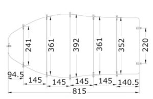 Takaróponyva 700–780 cm hosszú csónakokhoz – ezüst színben - Image 3