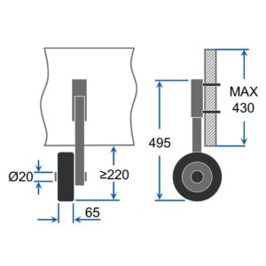 Szállítókerekek ET200 szürke/kék - Image 3