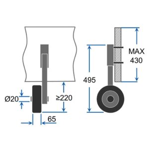 Szállító kerekek ET200 fekete/piros - Image 6