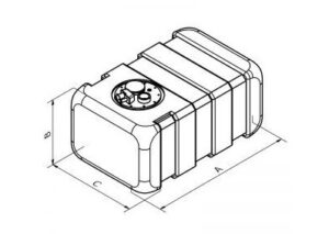 40 literes üzemanyagtartály - 28 x 40 x 50 cm - Image 2