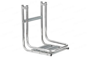 Összecsukható rozsdamentes acél létra felfújható csónakokhoz, platformmal - Image 3