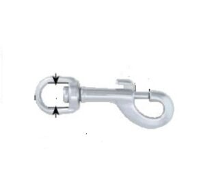 AQUINOX rozsdamentes acél karabiner forgószemmel - Image 1