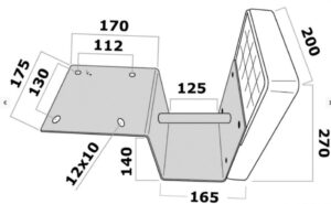 Külső motor tartókonzol akár 15 LE-ig - platformra szerelhető - Image 2