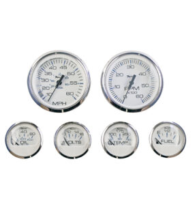 FARIA műszerfal - fehér számlap rozsdamentes acél keretben