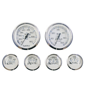 FARIA műszerfal - fehér számlap rozsdamentes acél keretben - Image 1