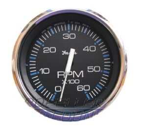 FARIA fordulatszámmérő - fekete számlap rozsdamentes acél keretben - Image 1