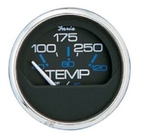 FARIA vízhőmérséklet-jelző - fekete számlap rozsdamentes acél keretben - Image 1