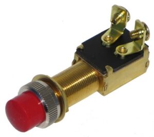 Sárgaréz nyomógombos kapcsoló vízálló gombbal - Image 1