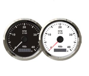 KUS fordulatszámmérő 6000 U/perc beépített motorhoz - fekete - Image 1