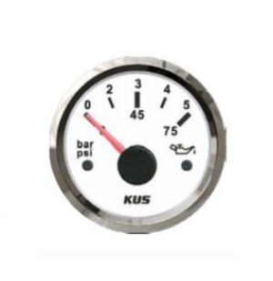 KUS olajnyomásmérő 0-10 bar, fehér - Image 1