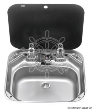 Rozsdamentes acél mosogató fedéllel - Image 1