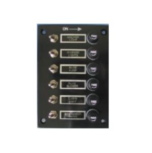 Vezérlőpanel sárgaréz kapcsolókkal