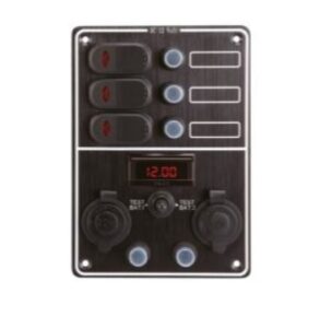 Vezérlőpanel 3 kapcsolóval és digitális voltmérővel