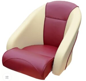 Kapitányi szék, összecsukható - bézs-bordó - Image 1