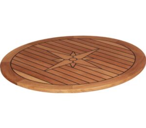 Tíkfa kerek asztallap tengeri csillag motívummal - Ø 65 cm - Image 1