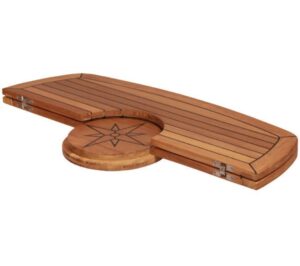 Összecsukható asztallap hordó alakban, tengeri csillag betéttel - 61 x 94 cm - Image 1