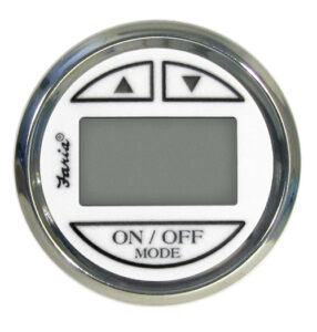 FARIA mélységmérő átmenő szondával - fehér számlap rozsdamentes acél keretben