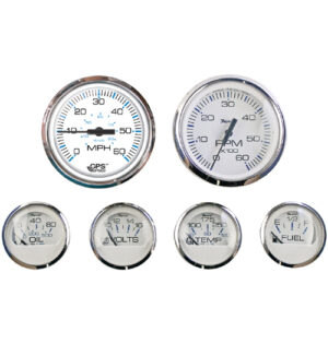 FARIA GPS készülékkészlet - fehér számlap rozsdamentes acél keretben - Image 1