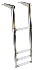 Rozsdamentes acél teleszkópos létra 31,5 cm - 4 lépcsőfok