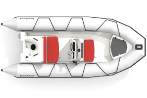 Bombard Sunrider 500 Strongan felfújható csónak világos szürke / tűzszínű - Image 4