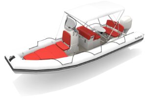 Bombard Sunrider 700 NEO felfújható csónak világos szürke / tűzszínű - Image 3